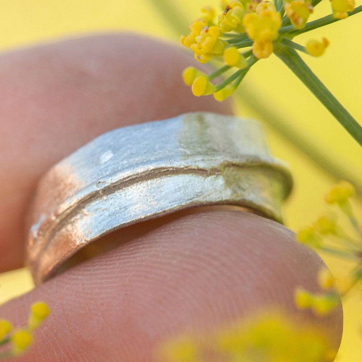 Unikat Nalae, organischer Ring aus Silber #15 • Größe 51 (versandbereit)