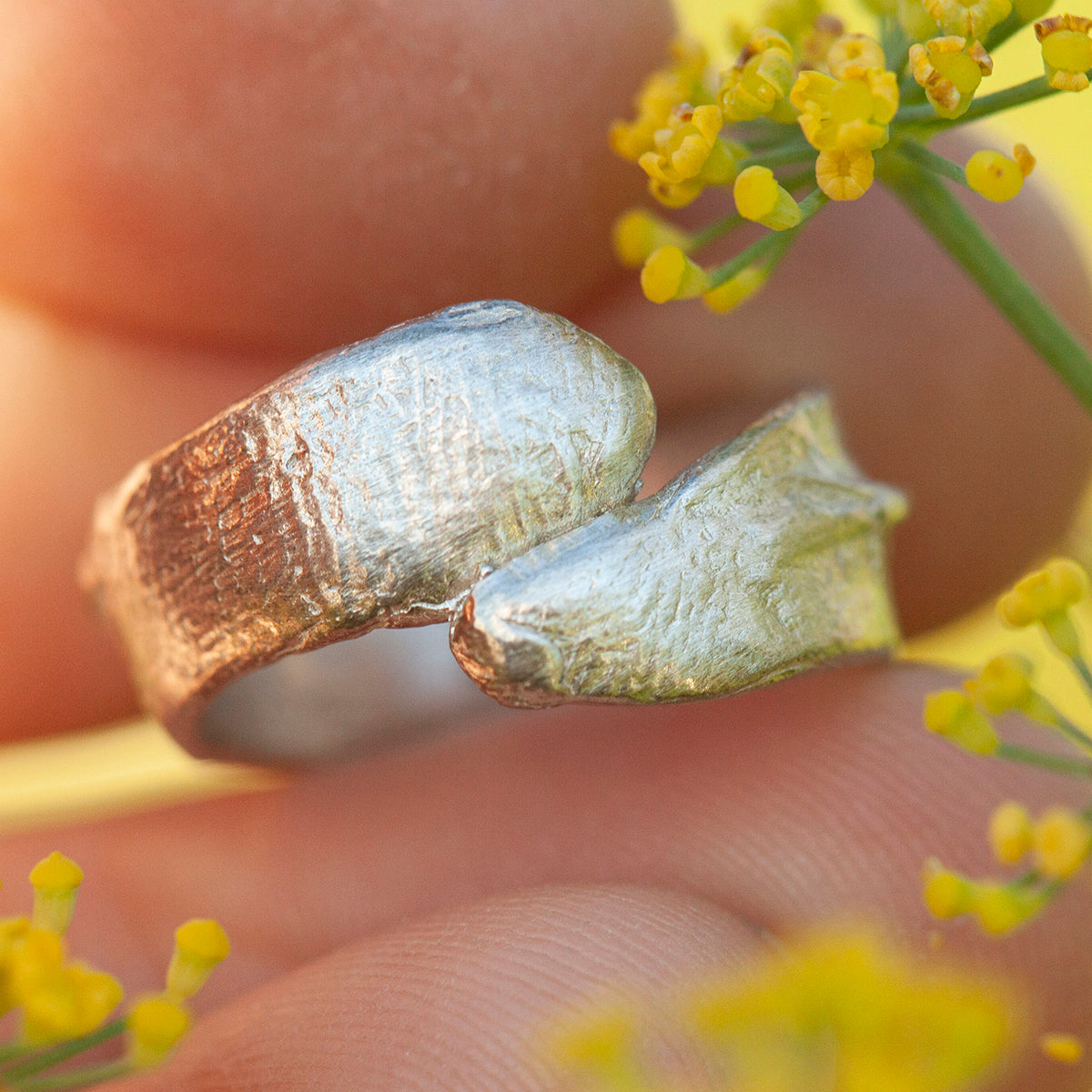 OOAK Nalae, organic ring in silver #15 • size 51 (ready-to-ship)