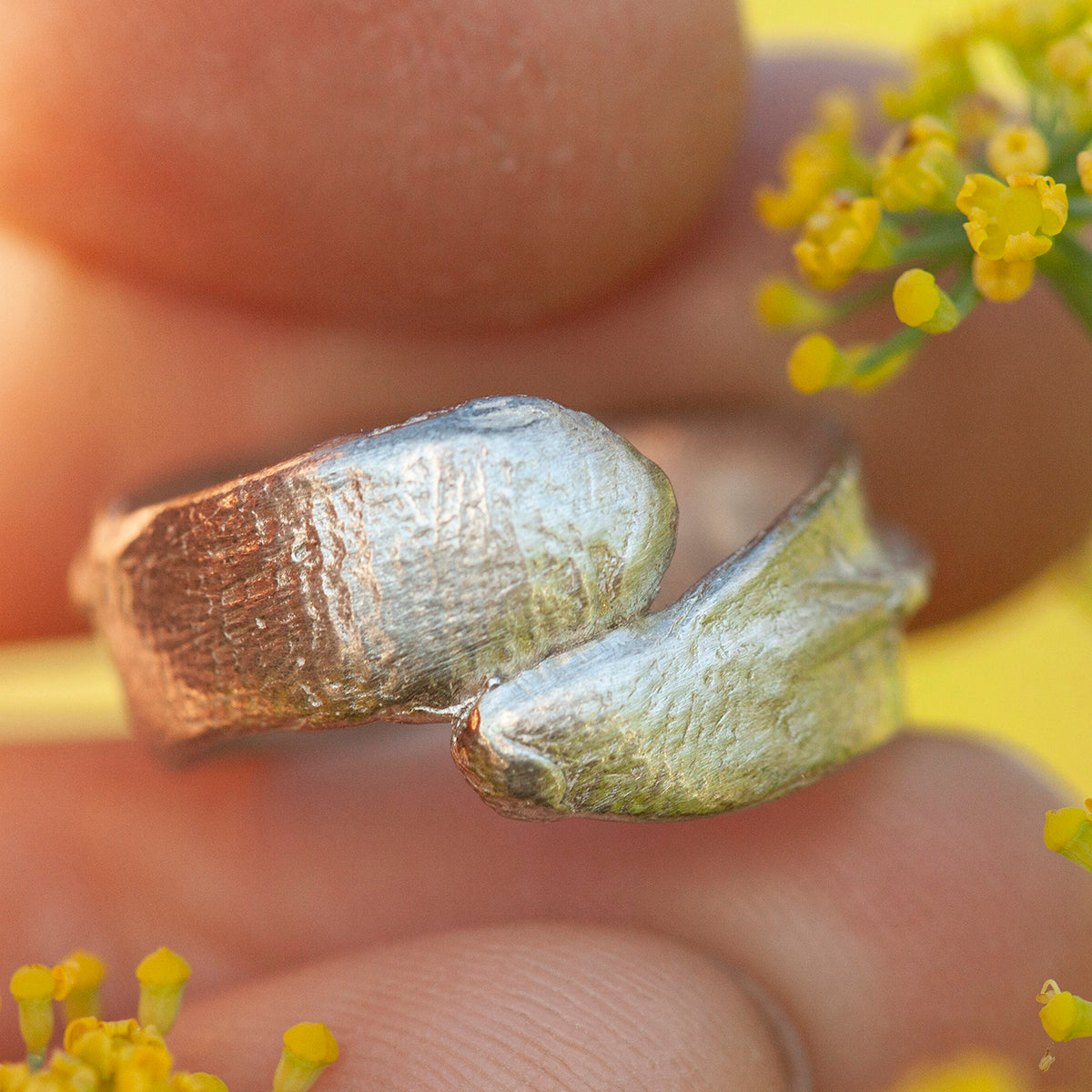 OOAK Nalae, organic ring in silver #15 • size 51 (ready-to-ship)