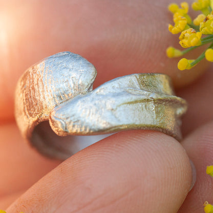Unikat Nalae, organischer Ring aus Silber #15 • Größe 51 (versandbereit)