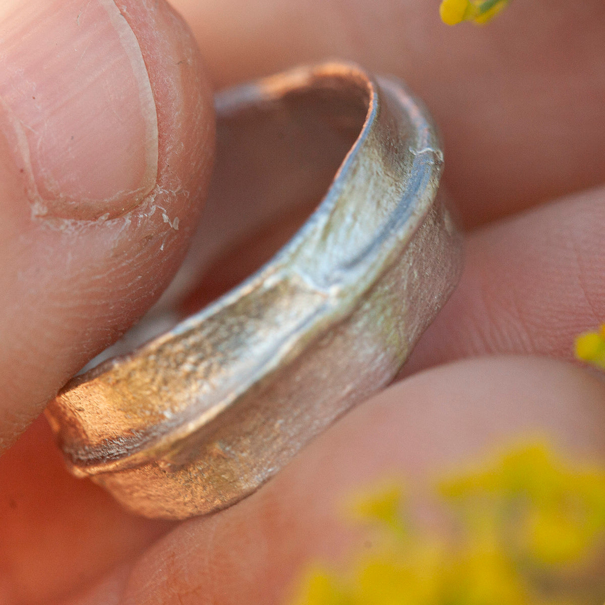 Unikat Nalae, organischer Ring aus Silber #15 • Größe 51 (versandbereit)