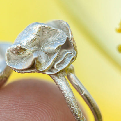 OOAK Nalae, organic ring in silver #16 • Adjustable ~ size 54 (ready-to-ship)