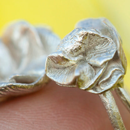 OOAK Nalae, organic ring in silver #16 • Adjustable ~ size 54 (ready-to-ship)