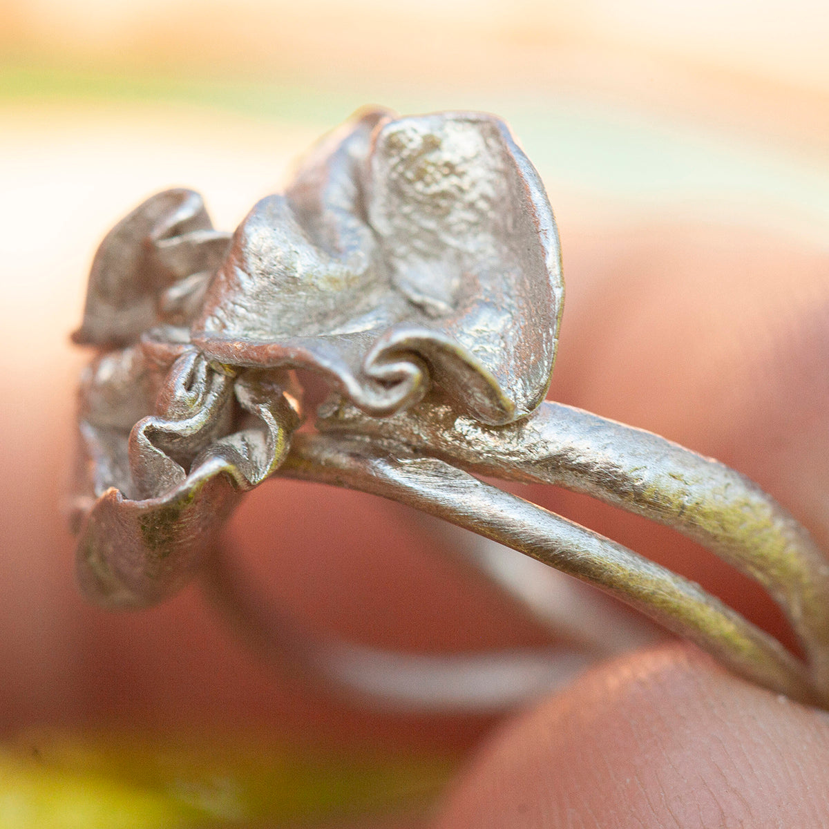 OOAK Nalae, organic ring in silver #17 • size 55 (ready-to-ship)