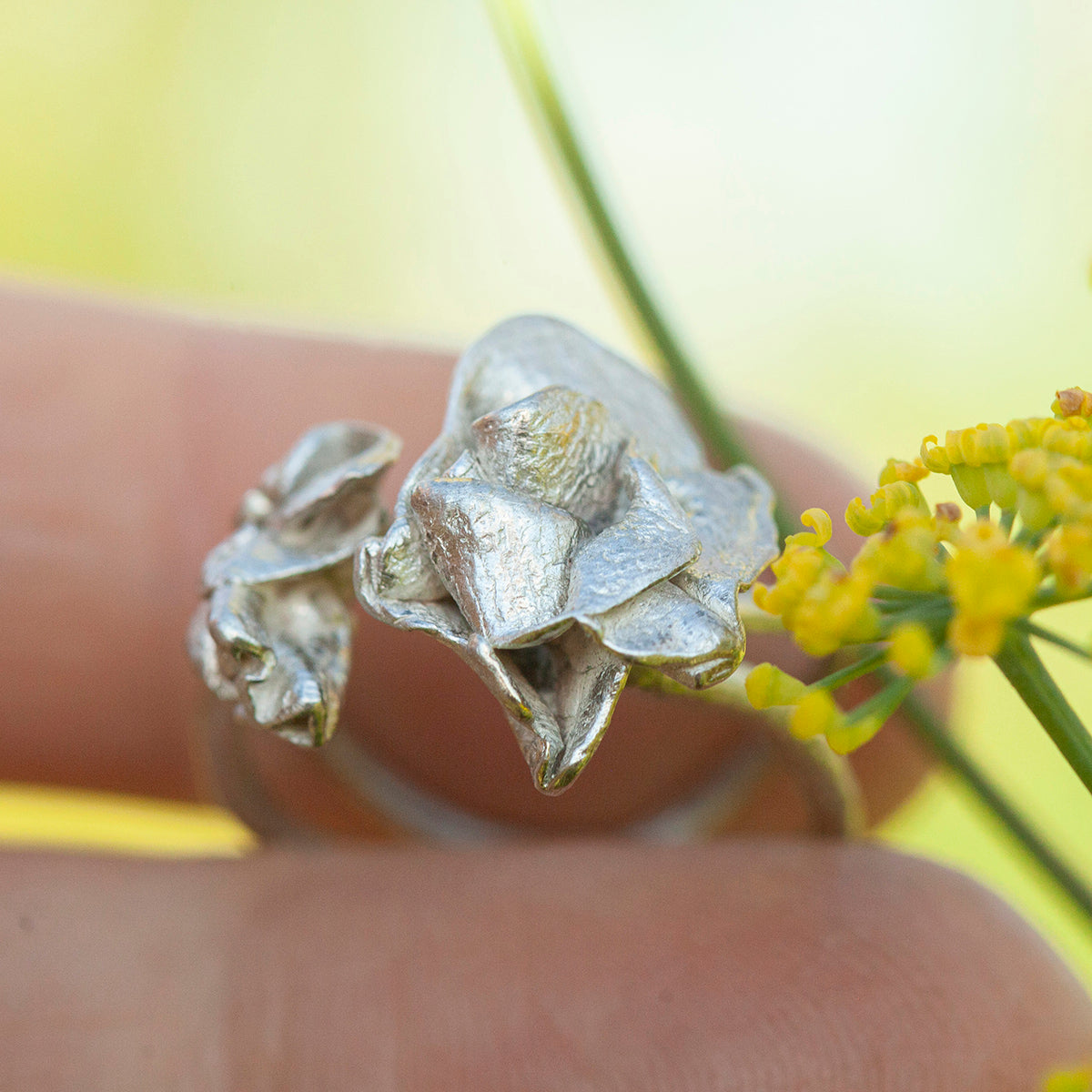 OOAK Nalae, organic ring in silver #18 • Adjustable size 56,5 (ready-to-ship)