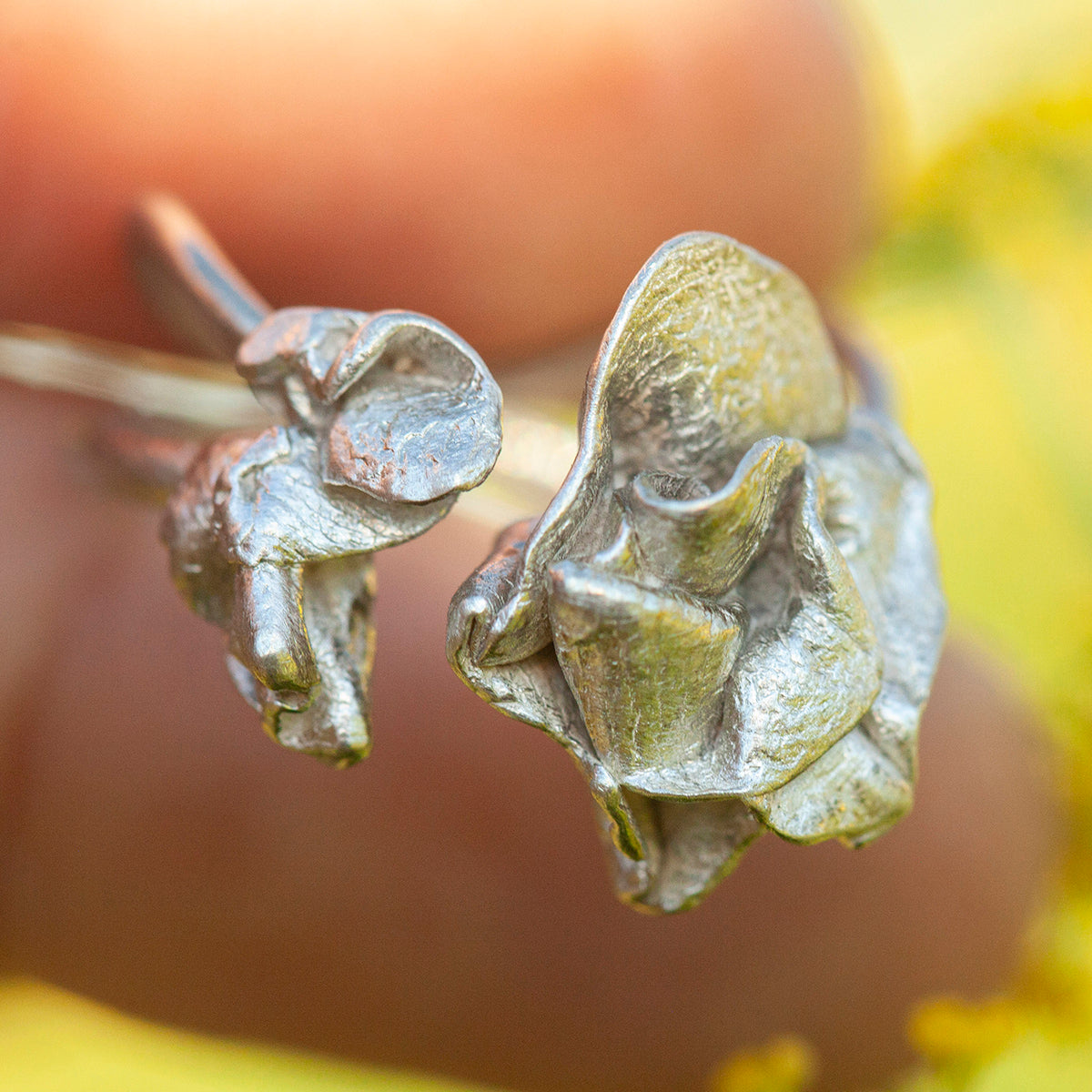 OOAK Nalae, organic ring in silver #18 • Adjustable size 56,5 (ready-to-ship)