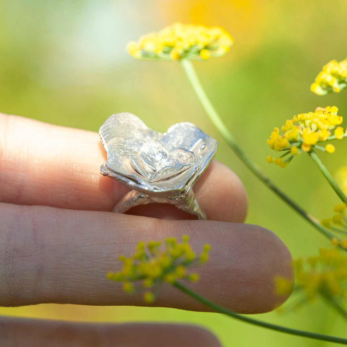 OOAK Nalae, organic ring in silver #20 • size 52 (ready-to-ship)