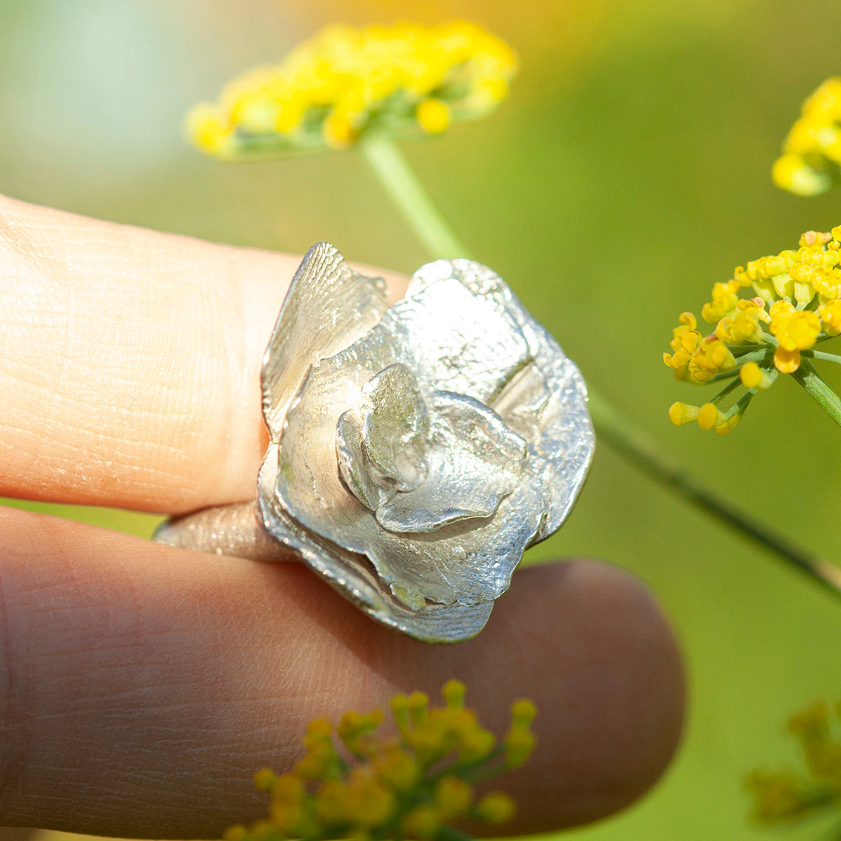 OOAK Nalae, organic ring in silver #20 • size 52 (ready-to-ship)