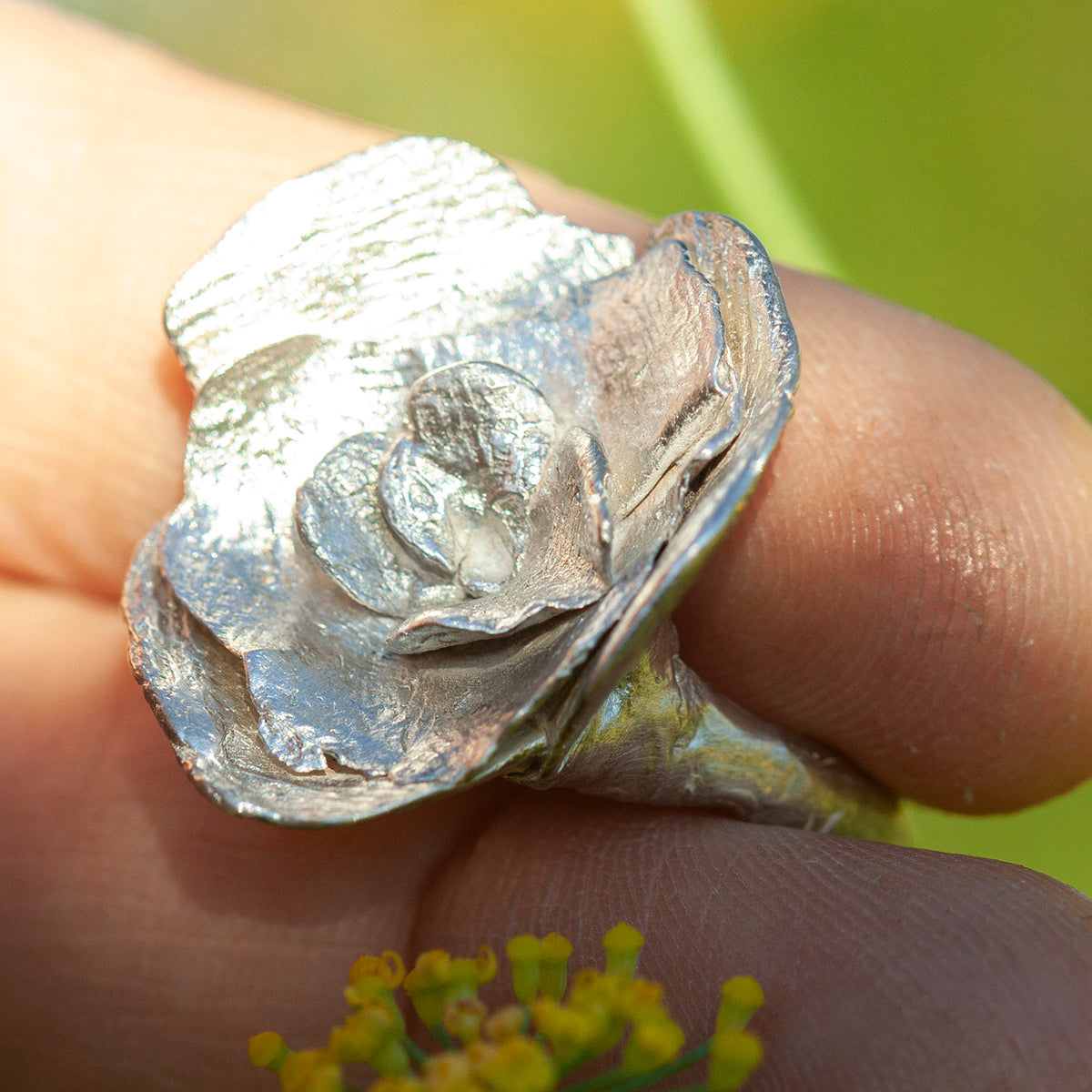 OOAK Nalae, organic ring in silver #20 • size 52 (ready-to-ship)