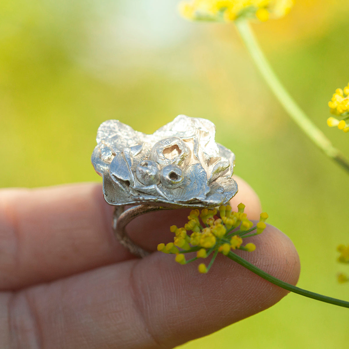 Unikat Nalae, organischer Ring aus Silber #21 • Größe 52,5 (versandbereit)