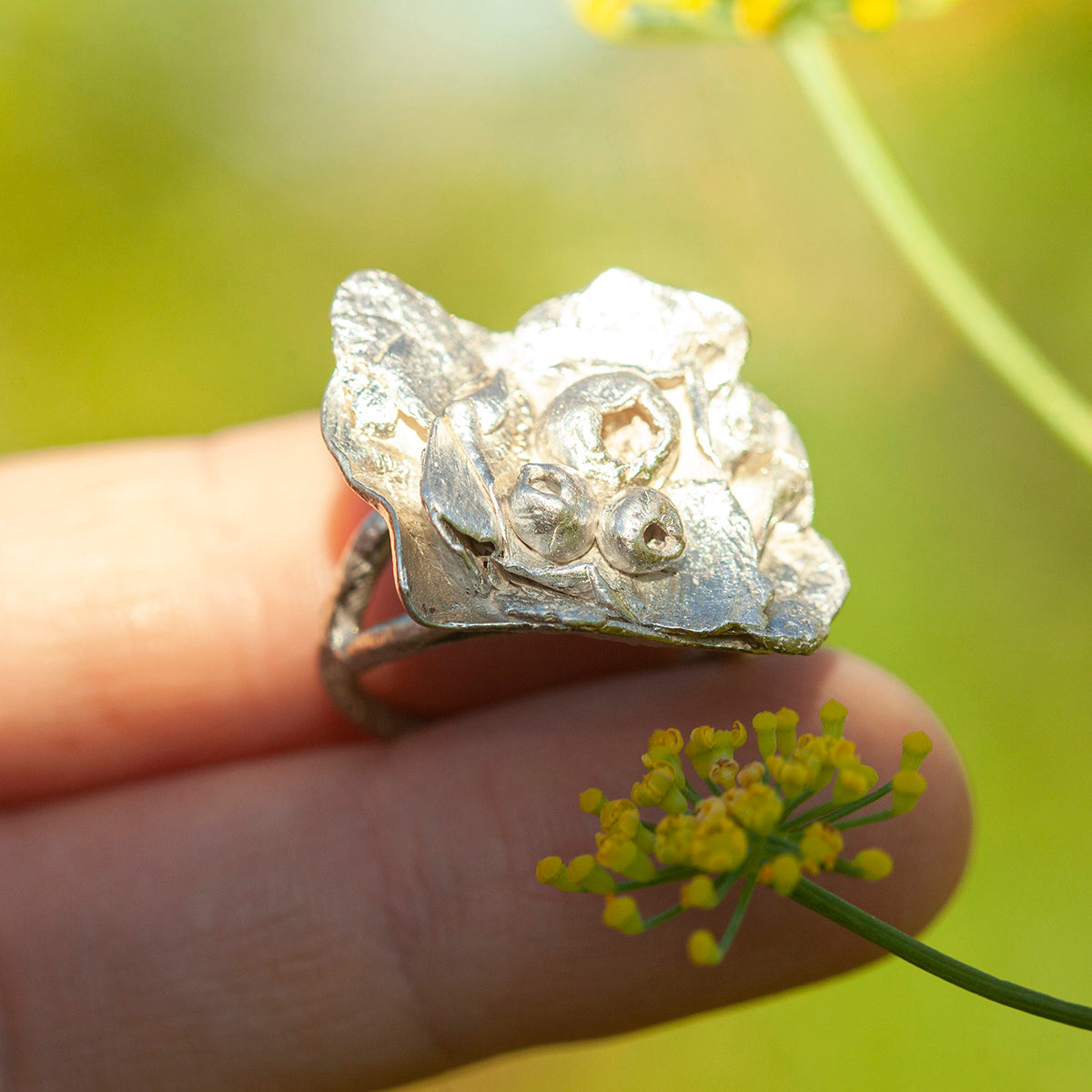 Unikat Nalae, organischer Ring aus Silber #21 • Größe 52,5 (versandbereit)