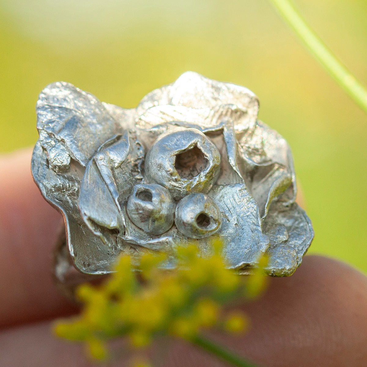 Unikat Nalae, organischer Ring aus Silber #21 • Größe 52,5 (versandbereit)