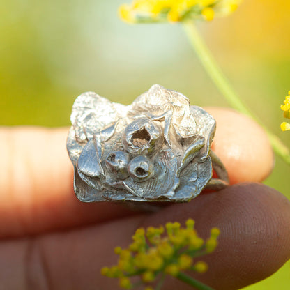 Unikat Nalae, organischer Ring aus Silber #21 • Größe 52,5 (versandbereit)