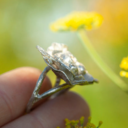 Unikat Nalae, organischer Ring aus Silber #21 • Größe 52,5 (versandbereit)