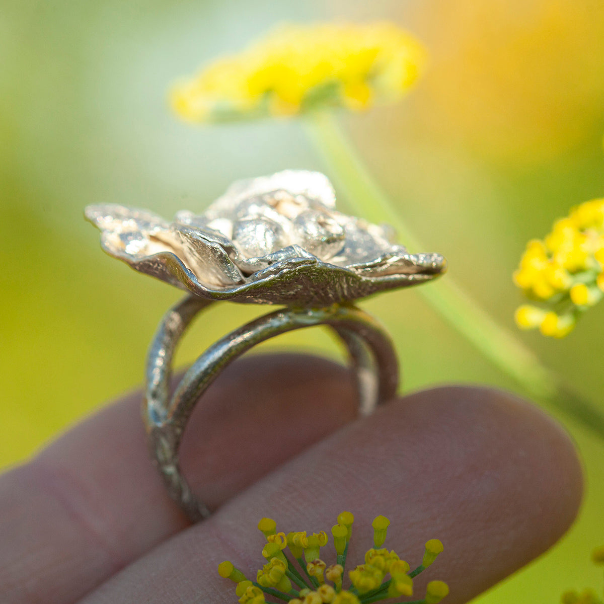 Unikat Nalae, organischer Ring aus Silber #21 • Größe 52,5 (versandbereit)