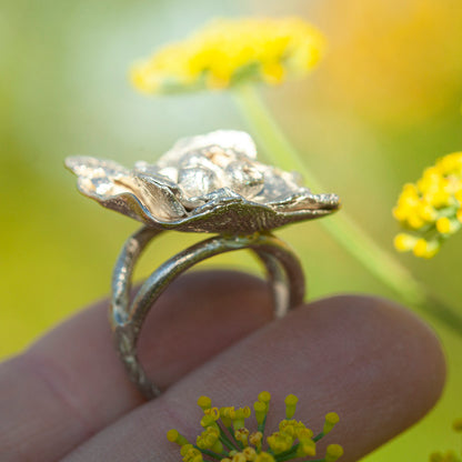 Unikat Nalae, organischer Ring aus Silber #21 • Größe 52,5 (versandbereit)