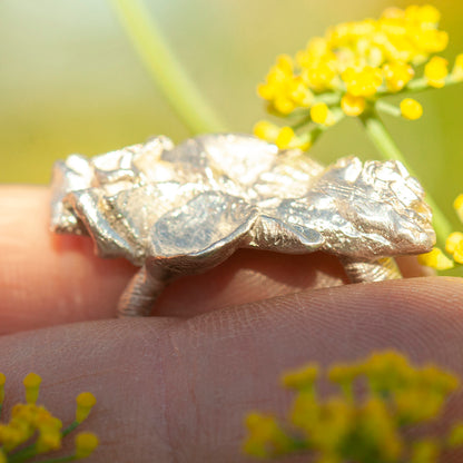 Unikat Nalae, organischer Ring aus Silber #22 • Größe 51,5 (versandbereit)
