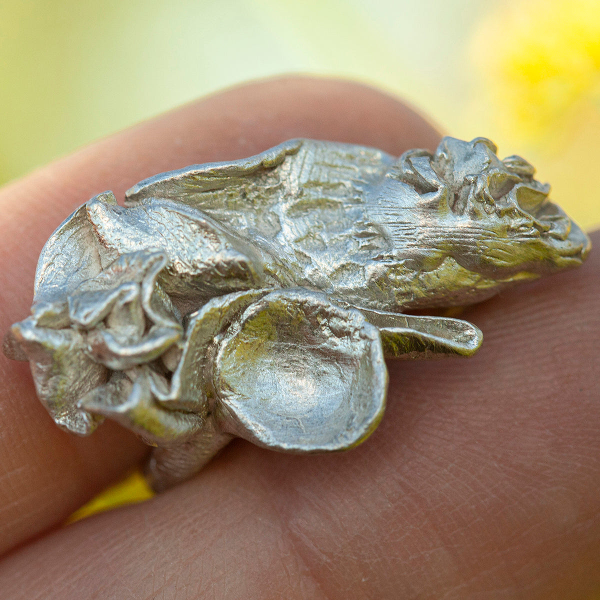 Unikat Nalae, organischer Ring aus Silber #22 • Größe 51,5 (versandbereit)