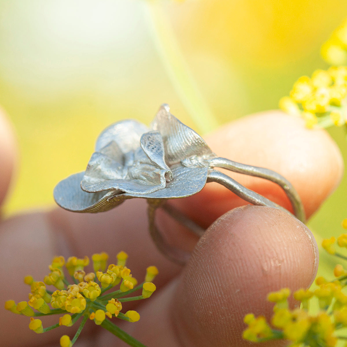 OOAK Nalae, organic ring in silver #23 • size 53 (ready-to-ship)