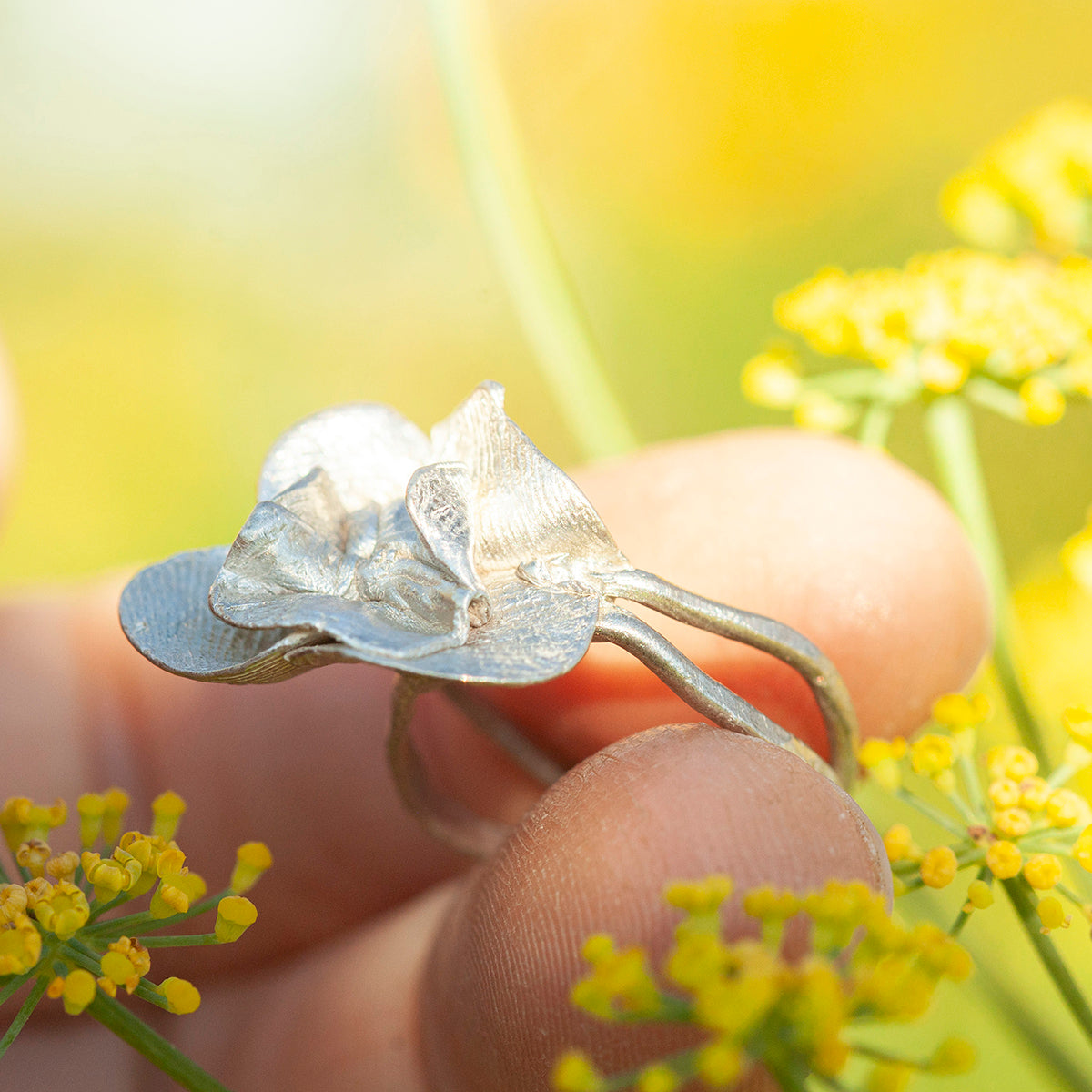 OOAK Nalae, organic ring in silver #23 • size 53 (ready-to-ship)