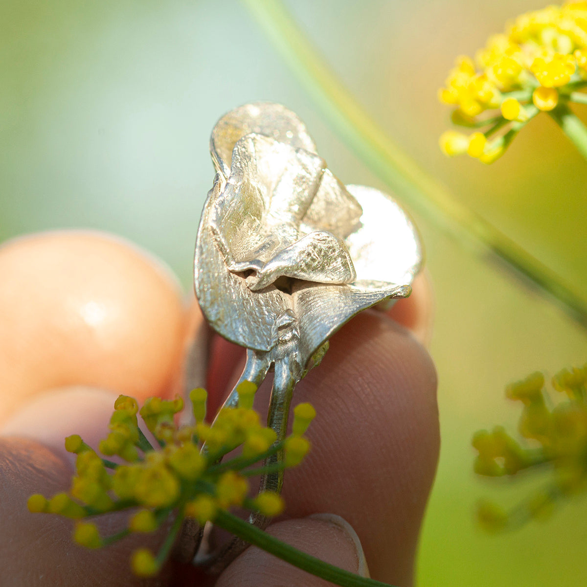 OOAK Nalae, organic ring in silver #23 • size 53 (ready-to-ship)