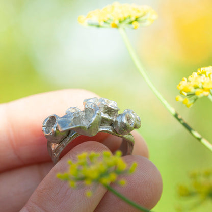 Pièce unique Nalae, bague organique en argent #3 • taille 55,5 (prêt à expédier)