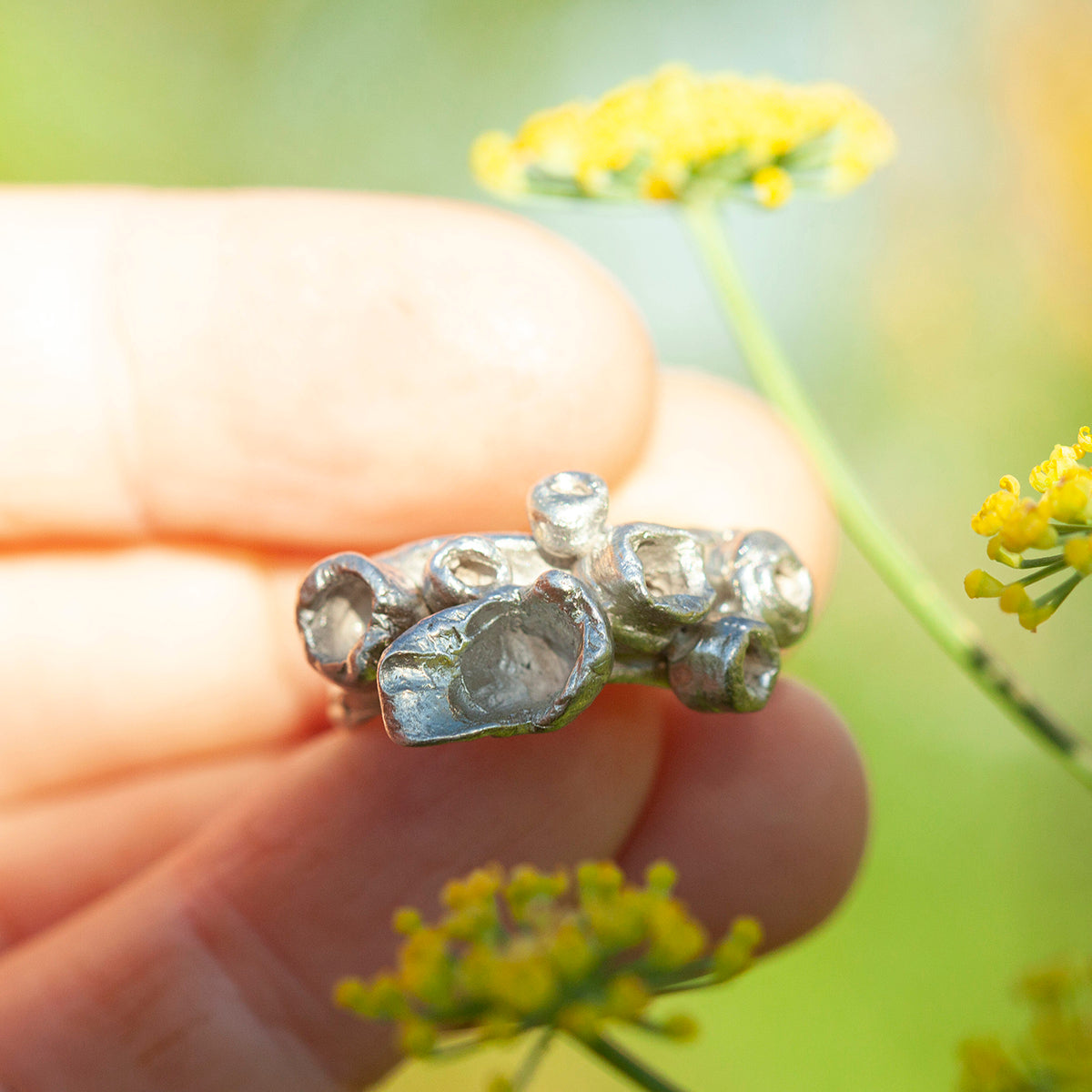 Pièce unique Nalae, bague organique en argent #3 • taille 55,5 (prêt à expédier)