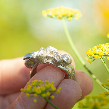 Pièce unique Nalae, bague organique en argent #3 • taille 55,5 (prêt à expédier)