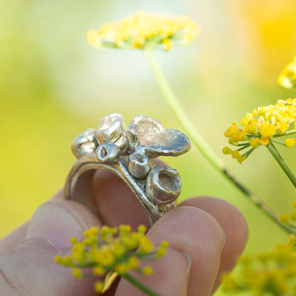 Pièce unique Nalae, bague organique en argent #3 • taille 55,5 (prêt à expédier)