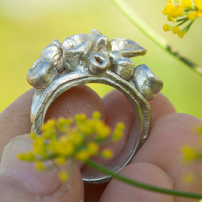 Pièce unique Nalae, bague organique en argent #3 • taille 55,5 (prêt à expédier)