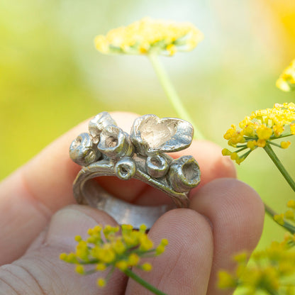 Pièce unique Nalae, bague organique en argent #3 • taille 55,5 (prêt à expédier)