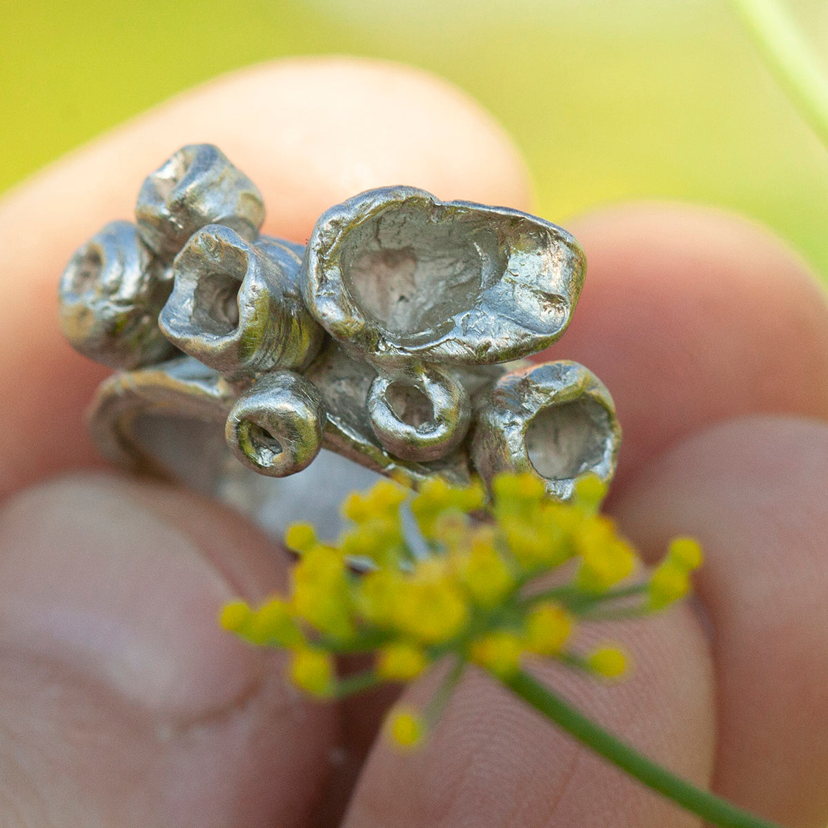 OOAK Nalae, organic ring in silver #3 • size 55,5 (ready-to-ship)