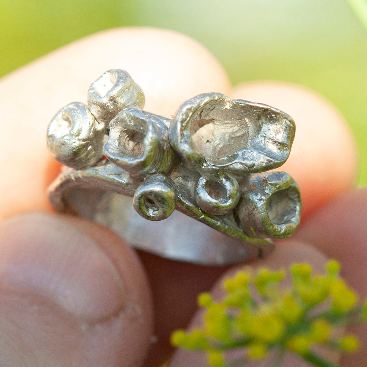 Pièce unique Nalae, bague organique en argent #3 • taille 55,5 (prêt à expédier)