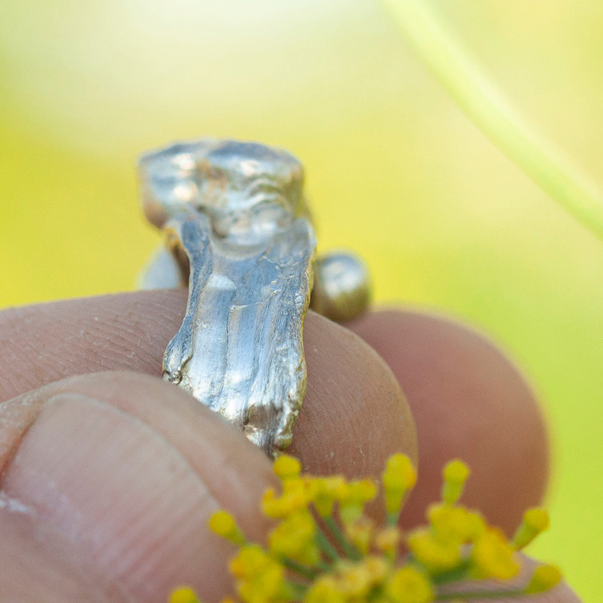Pièce unique Nalae, bague organique en argent #3 • taille 55,5 (prêt à expédier)