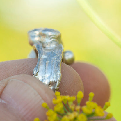 Pièce unique Nalae, bague organique en argent #3 • taille 55,5 (prêt à expédier)