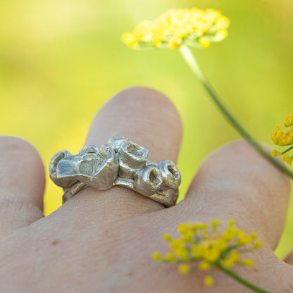Pièce unique Nalae, bague organique en argent #3 • taille 55,5 (prêt à expédier)