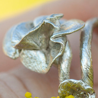 Pièce unique Nalae, bague organique en argent #4 • Ajustable ~ taille 54 (prêt à expédier)