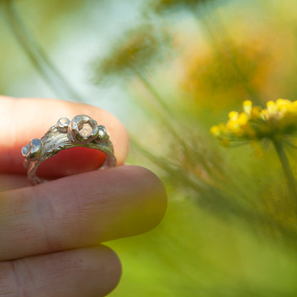 OOAK Nalae, organic ring in silver #6 • size 52,5 (ready-to-ship)