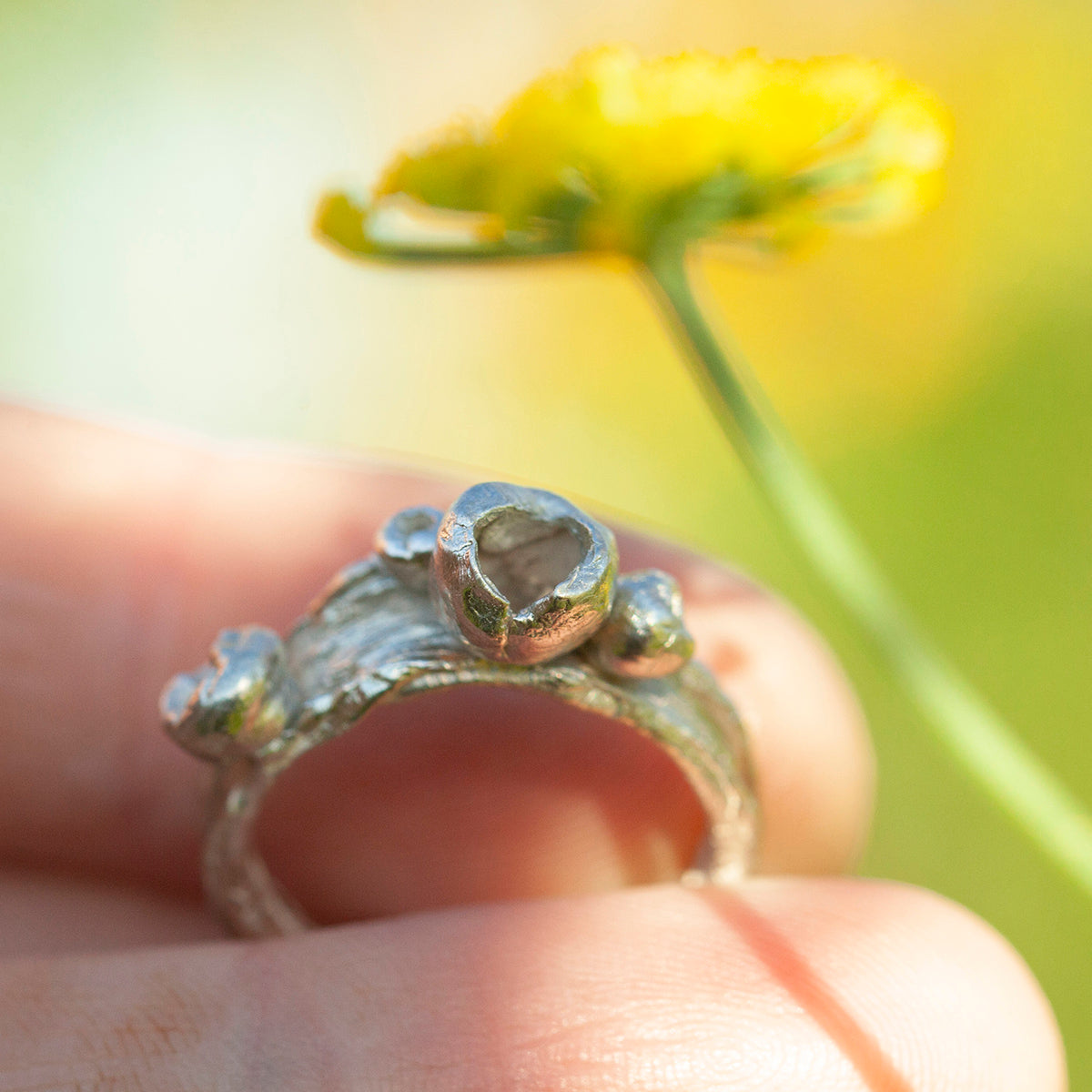 OOAK Nalae, organic ring in silver #6 • size 52,5 (ready-to-ship)