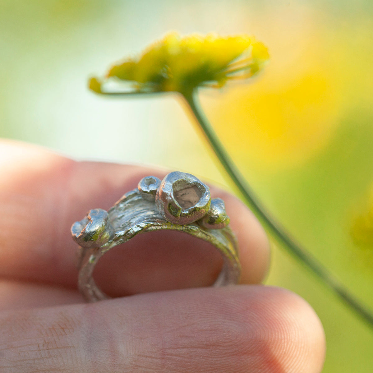 OOAK Nalae, organic ring in silver #6 • size 52,5 (ready-to-ship)