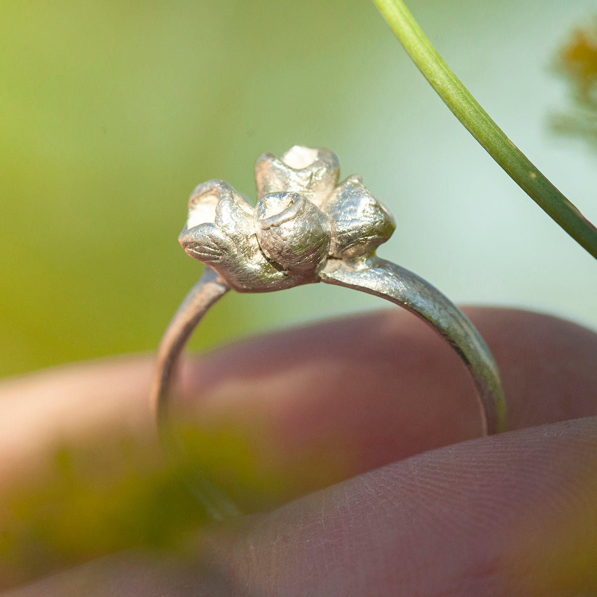 OOAK Nalae, organic ring in silver #7 • size 54,5 (ready-to-ship)
