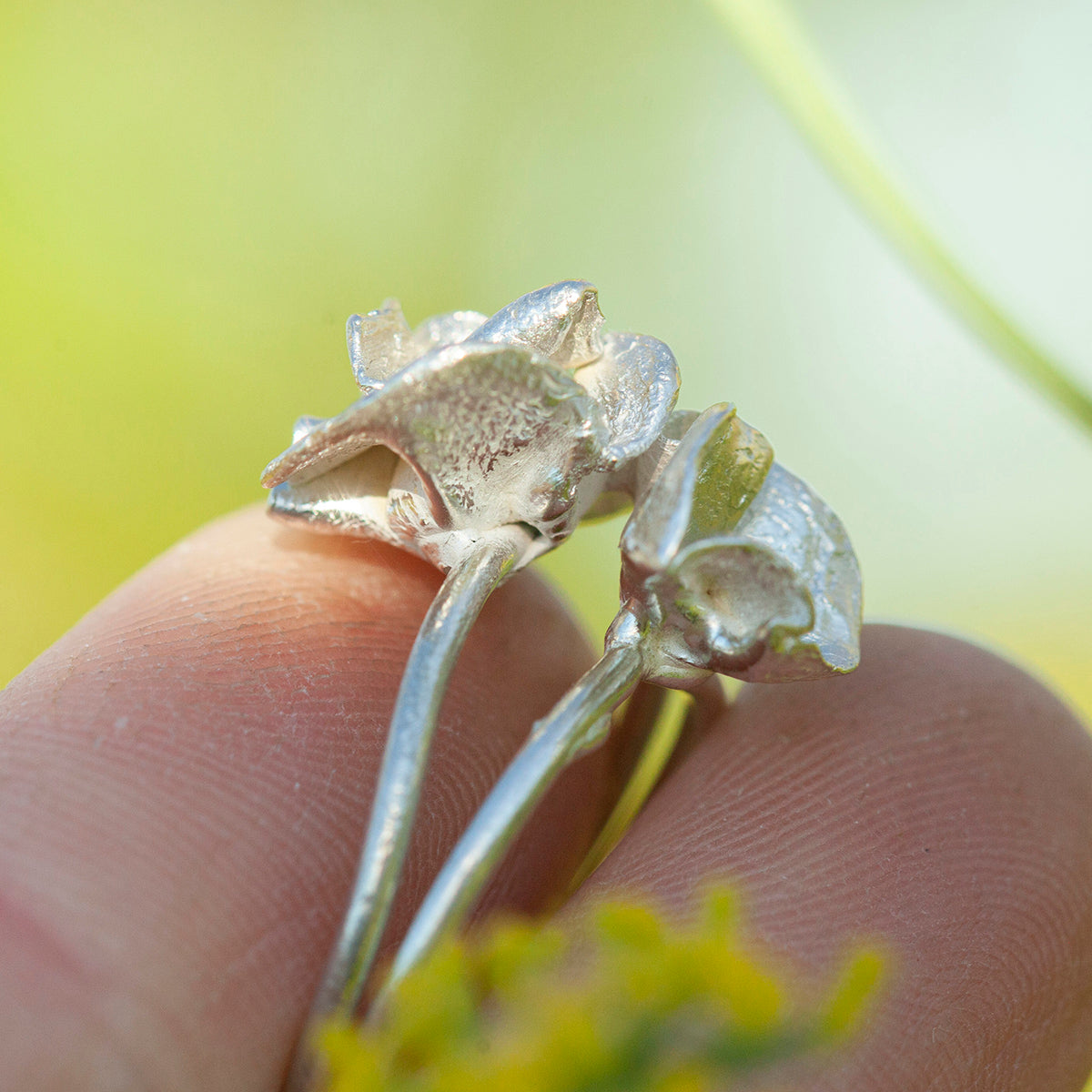 Pieza única Nalae, anillo orgánico de plata #9 • talla 56,75 (listo para enviar)