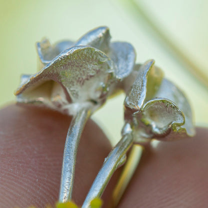 Pieza única Nalae, anillo orgánico de plata #9 • talla 56,75 (listo para enviar)