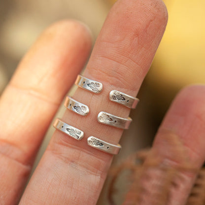 Anillo étnico de plata pieza única #10 • ajustable ~ talla 49,5 (listo para enviar)