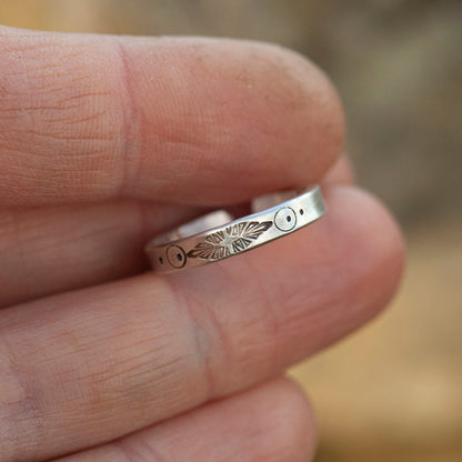 Anillo étnico de plata pieza única #10 • ajustable ~ talla 49,5 (listo para enviar)