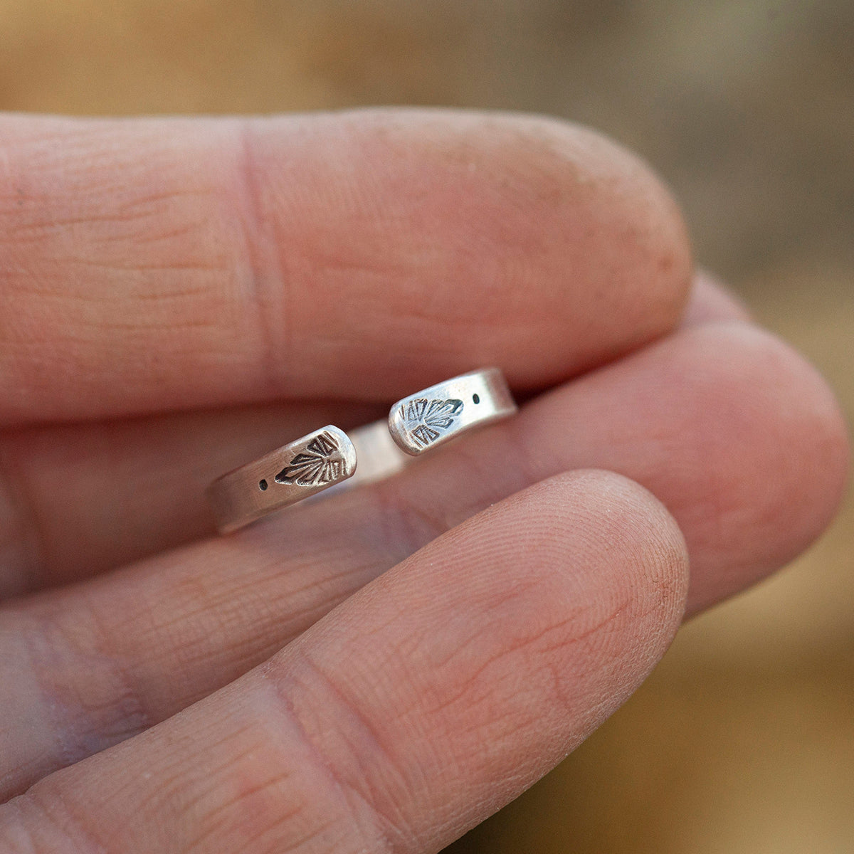 Anillo étnico de plata pieza única #10 • ajustable ~ talla 49,5 (listo para enviar)
