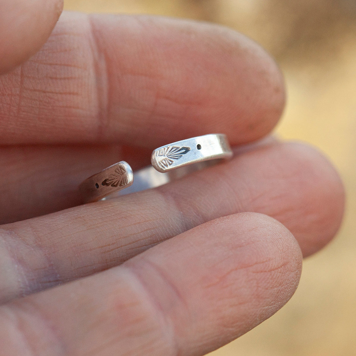 OOAK Ethnic ring in silver #11 • adjustable ~ size 53,5 (ready-to-ship)