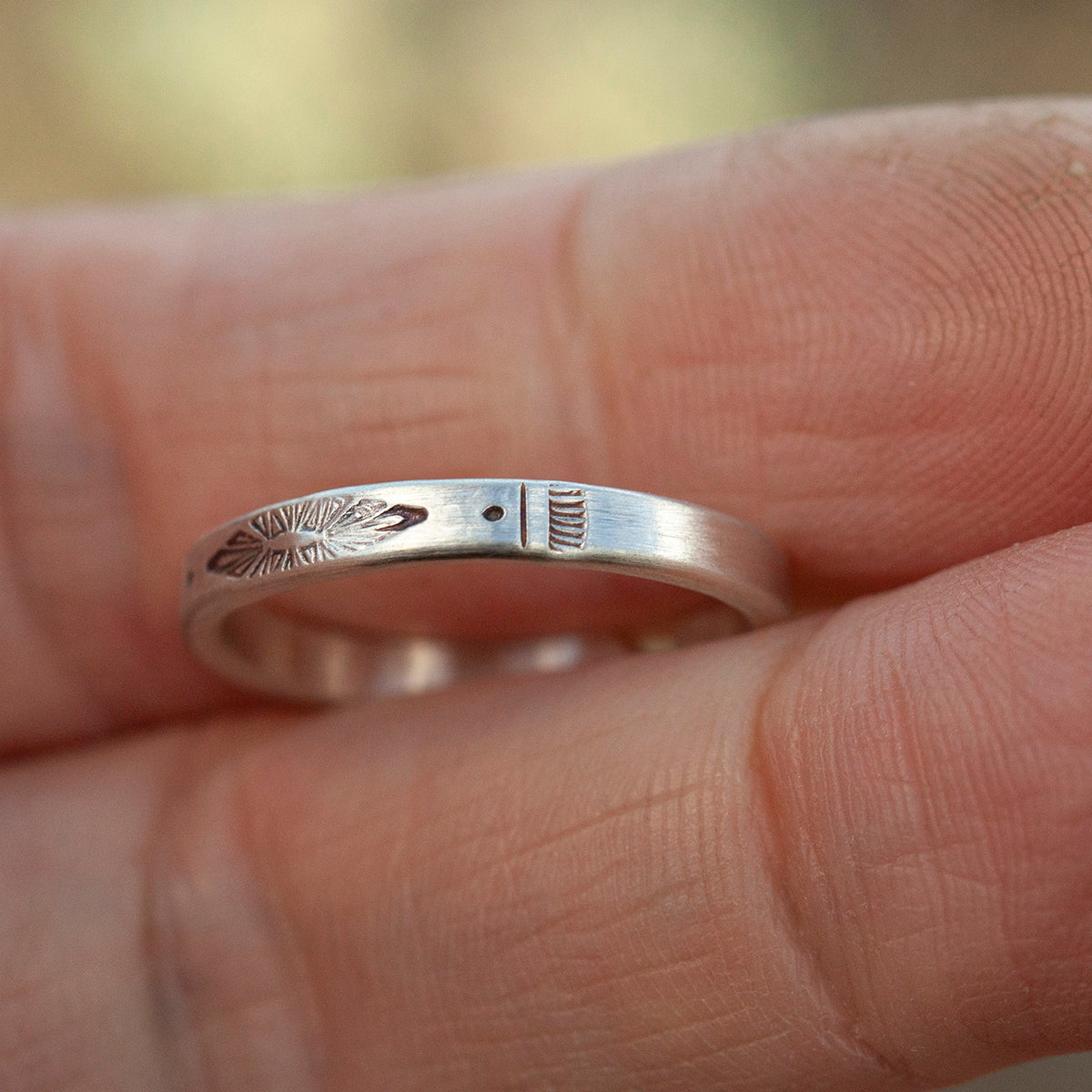Anillo étnico de plata pieza única #12 • ajustable ~ talla 55 (listo para enviar)