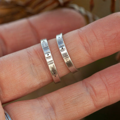 Anillo étnico de plata pieza única #13 • ajustable ~ talla 51 (listo para enviar)