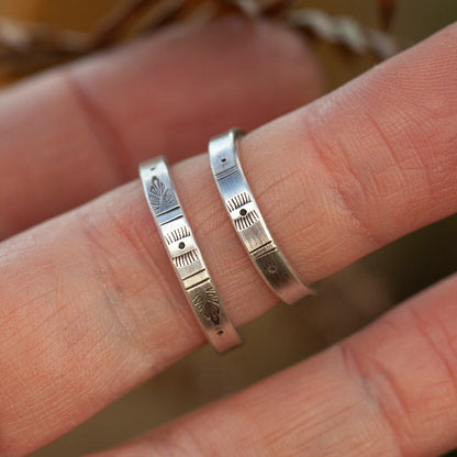 Anillo étnico de plata pieza única #13 • ajustable ~ talla 51 (listo para enviar)